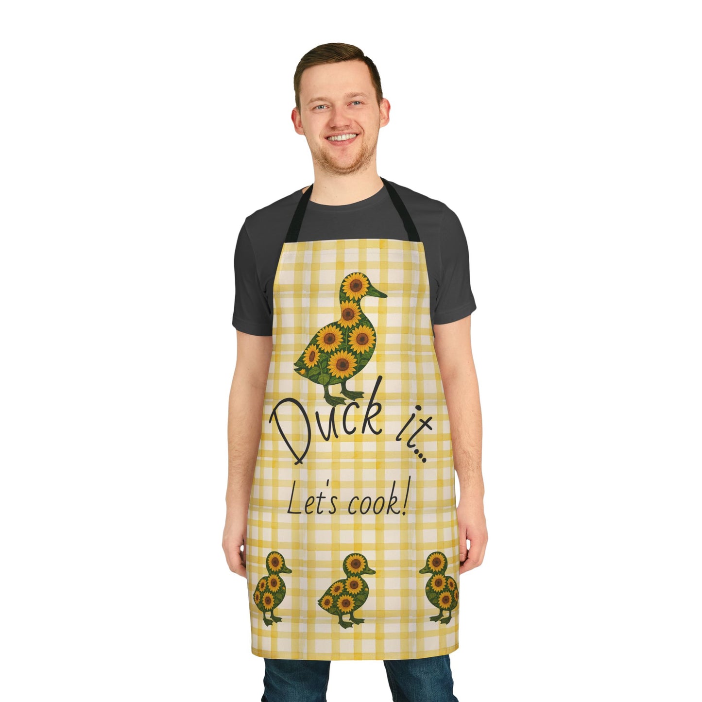 Sunflower Duck and Duckling Apron, One Size