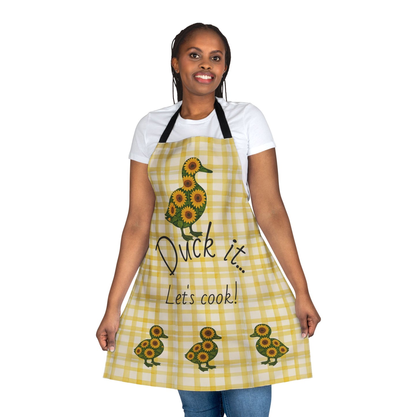 Sunflower Duck and Duckling Apron, One Size