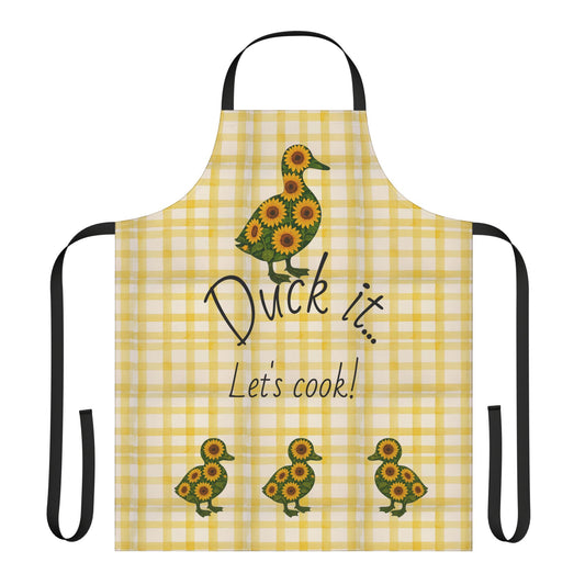 Sunflower Duck and Duckling Apron, One Size