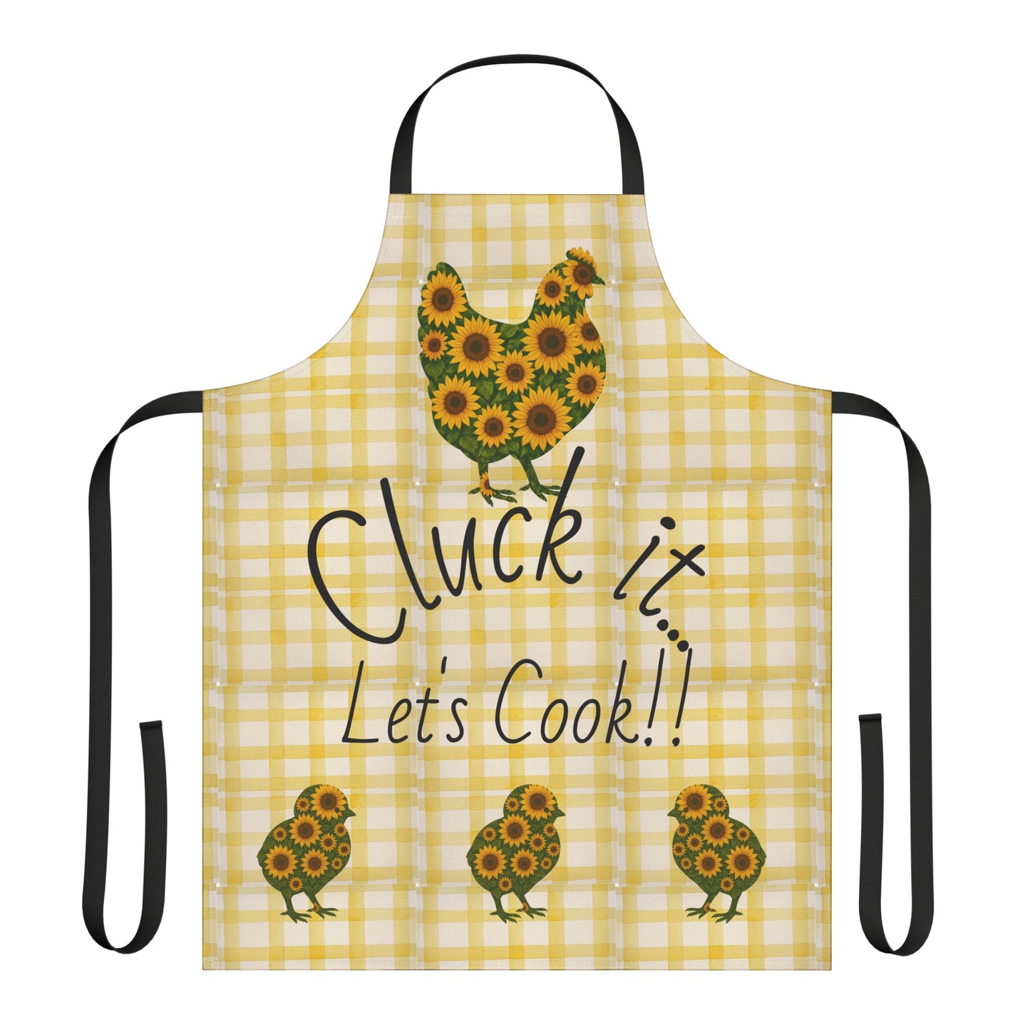 Hen and Chicks Sunflower Apron - Cluck It Let's Cook, One Size