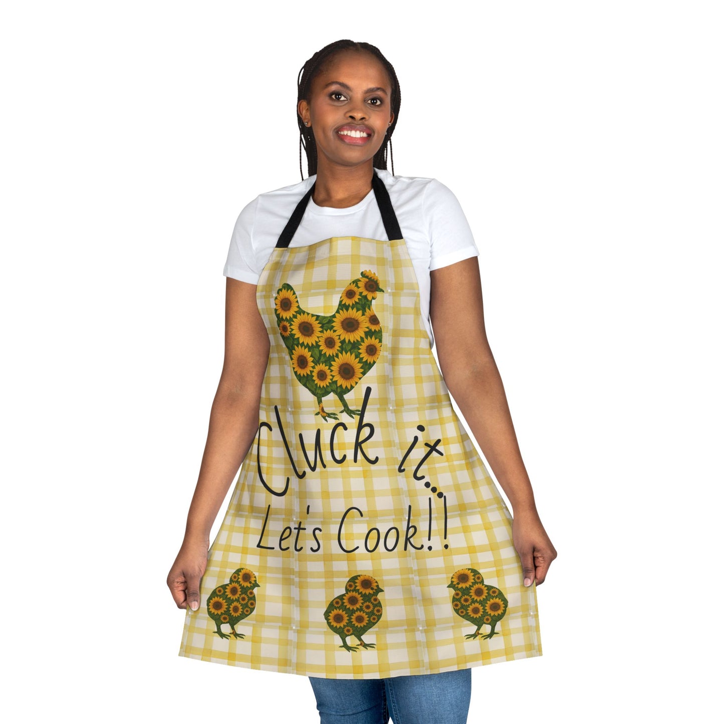 Hen and Chicks Sunflower Apron - Cluck It Let's Cook, One Size